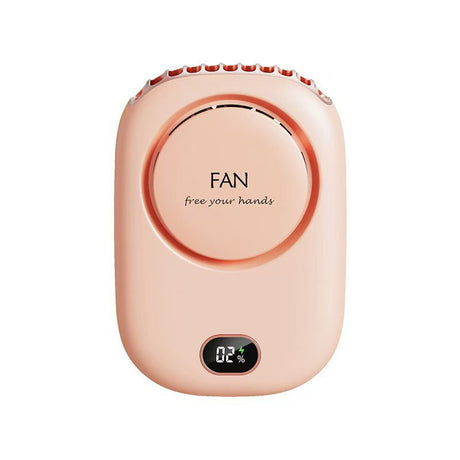Digital Display Rechargeable Neck Hanging Fan - Yorkn Inc✅