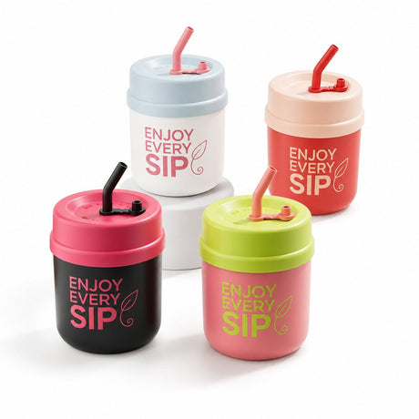 Dopamine Color Stainless Steel Tumbler With Straw - Yorkn Inc✅