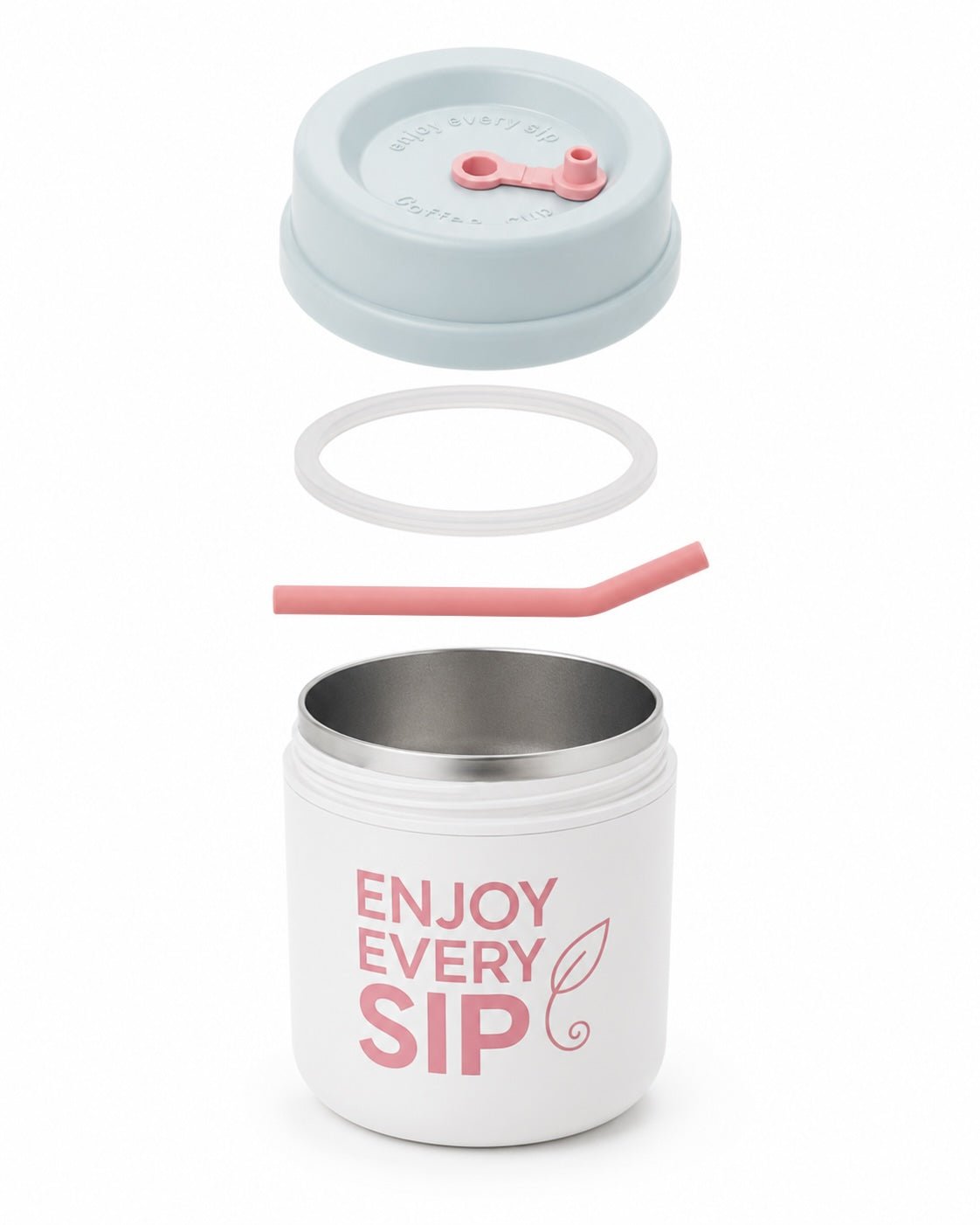 Dopamine Color Stainless Steel Tumbler With Straw - Yorkn Inc✅