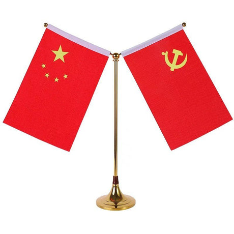 Double Flag Desktop Flag - Yorkn Inc✅