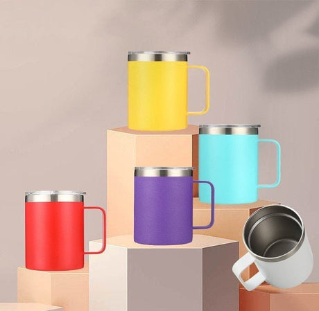 Double Layer Insulation 12oz Handle Cup - Yorkn Inc✅