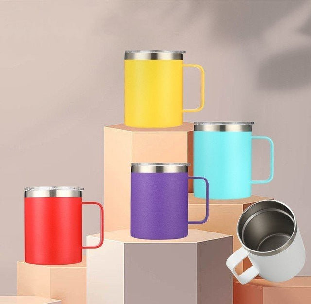 Double Layer Insulation 12oz Handle Cup - Yorkn Inc✅