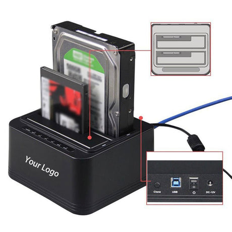 Dual Bay Hard Drive Docking Station - Yorkn Inc✅