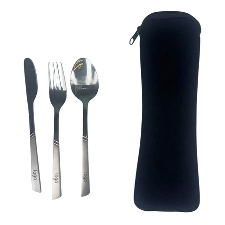 Eco - friendly Stainless Steel Utensil Set In Carry Pouch - Yorkn Inc✅