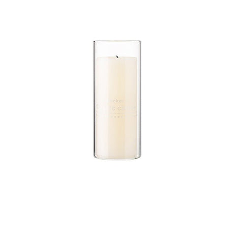 European - style Cylindrical Pure White Smokeless Candle In Glass Cup - Yorkn Inc✅