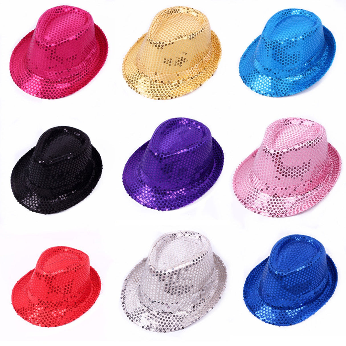 Fedora Hats With Bling Sequins - Yorkn Inc✅