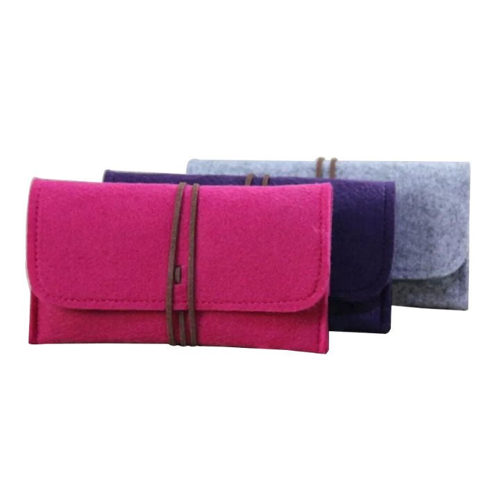 Felt Pouch With A Leather Strap - Yorkn Inc✅