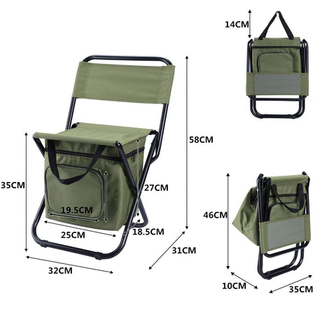 Fishing Chair With Cooler Bag - Yorkn Inc✅