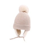 Fleece - lined Knitted Earflap Beanie Hat - Yorkn Inc✅