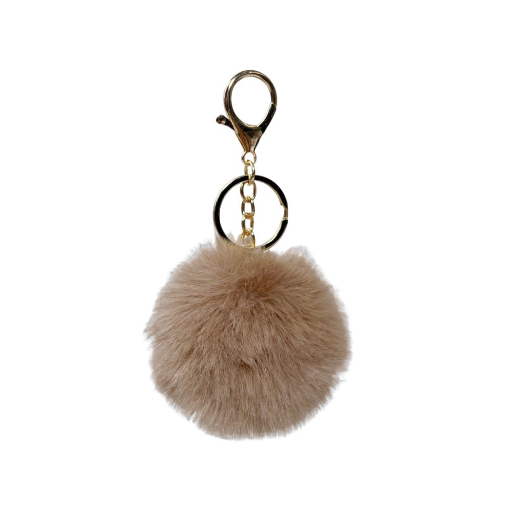 Fluffy Pom - pom Keychain - Yorkn Inc✅