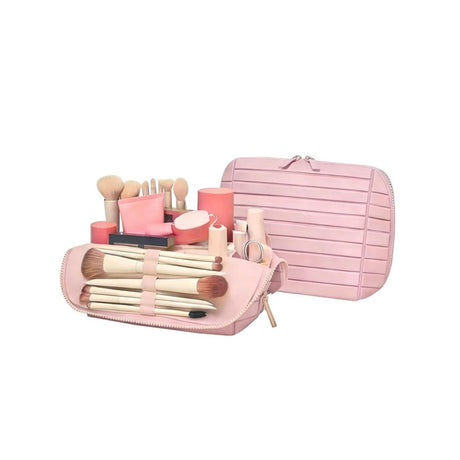Foldable Pu Cosmetic Organizer Makeup Bag - Yorkn Inc✅