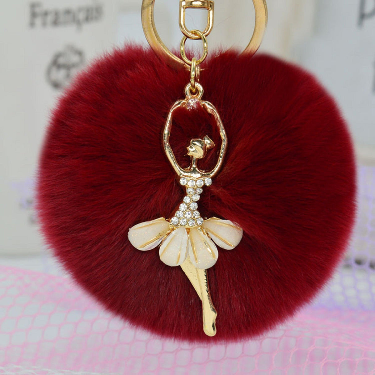 Fur Ball Key Chain Key Ring - Yorkn Inc✅
