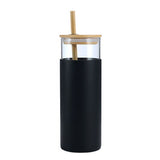 Glass Tumbler With Wooden Lid And Straw - Yorkn Inc✅