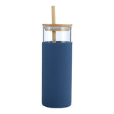 Glass Tumbler With Wooden Lid And Straw - Yorkn Inc✅