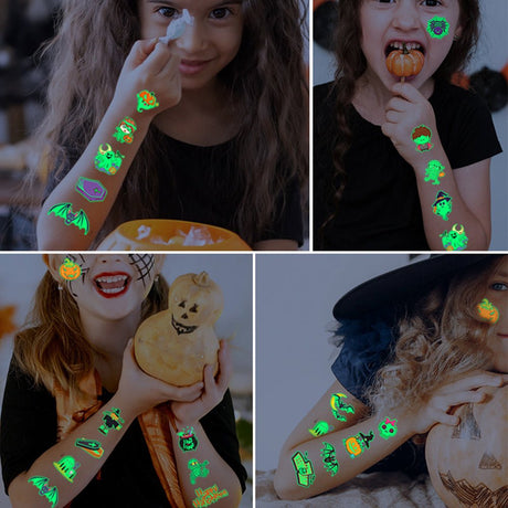 Glow - in - the - dark Temporary Tattoo Stickers - Yorkn Inc✅