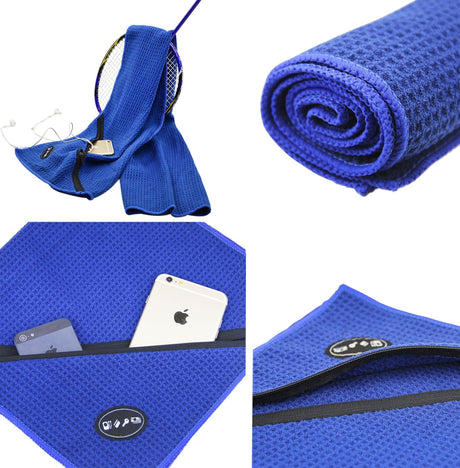 Gym Towel With Zipper Pocket - Yorkn Inc✅