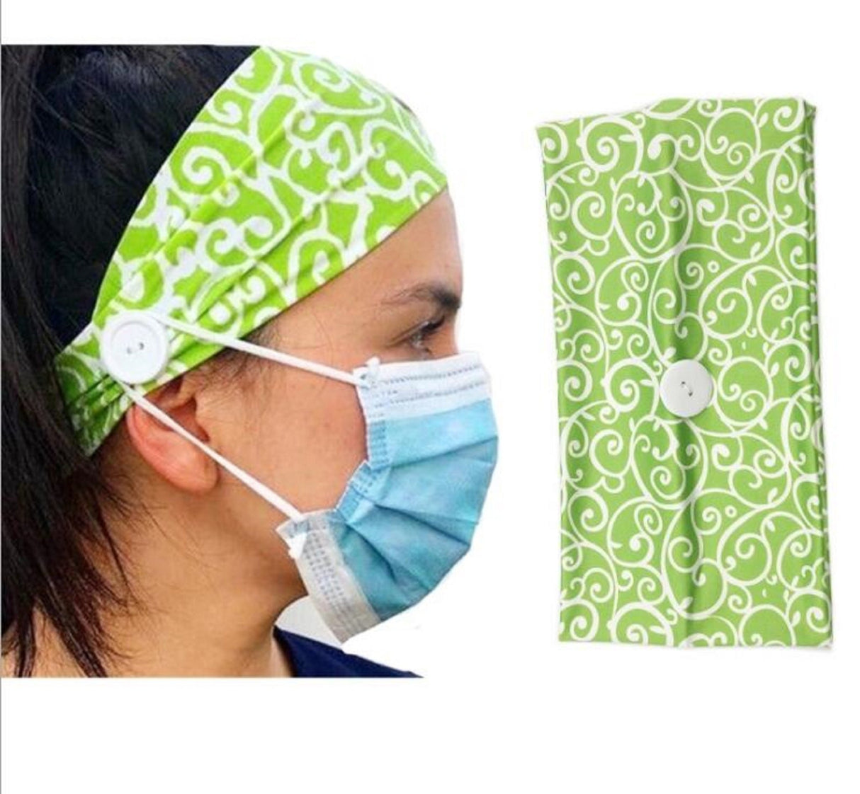 Headband With Button For Mask - Yorkn Inc✅