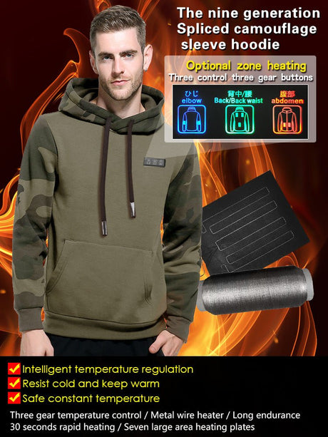 Heated Hooded Sweatshirt - Yorkn Inc✅