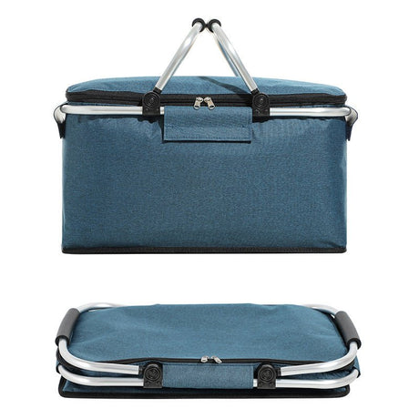 Insulated Foldable Picnic Basket Cooler Tote - By Boat - Yorkn Inc✅