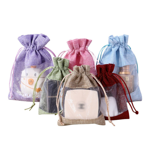 Jute Pouches With Window - Yorkn Inc✅