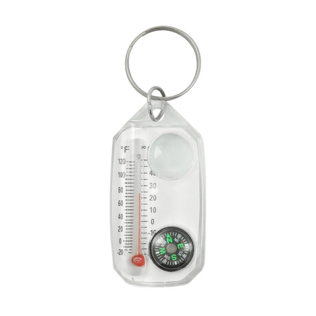 Keychain Compass/thermometer Magnifier - Yorkn Inc✅