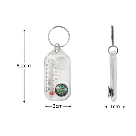 Keychain Compass/thermometer Magnifier - Yorkn Inc✅