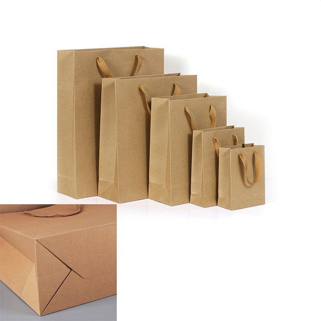 Large Kraft Paper Tote Bag With Handle - Yorkn Inc✅