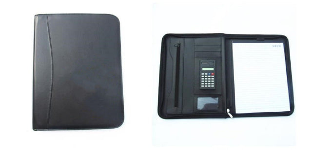Leather Business Portfolio With Zipper - Yorkn Inc✅