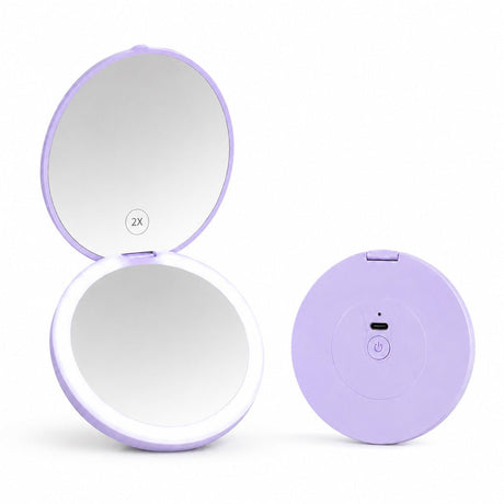 Led Lighted Makeup Mirror With Foldable Design - Yorkn Inc✅