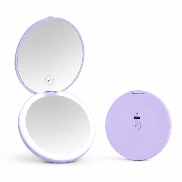 Led Lighted Makeup Mirror With Foldable Design - Yorkn Inc✅