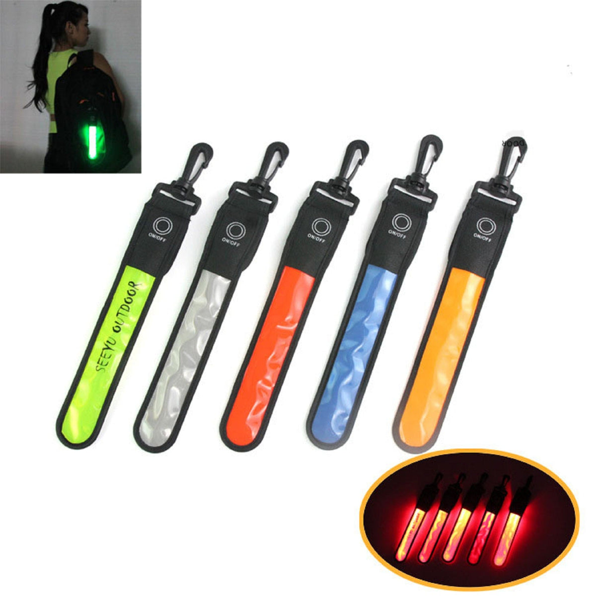 Led Reflective Pendant Light Up Reflective Bands - Yorkn Inc✅