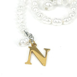 Letter N Pearl Safety Pin Brooch - Yorkn Inc✅