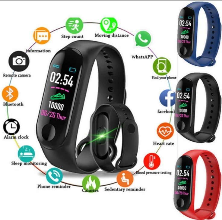 M3 Smart Bracelet Color Screen - Yorkn Inc✅