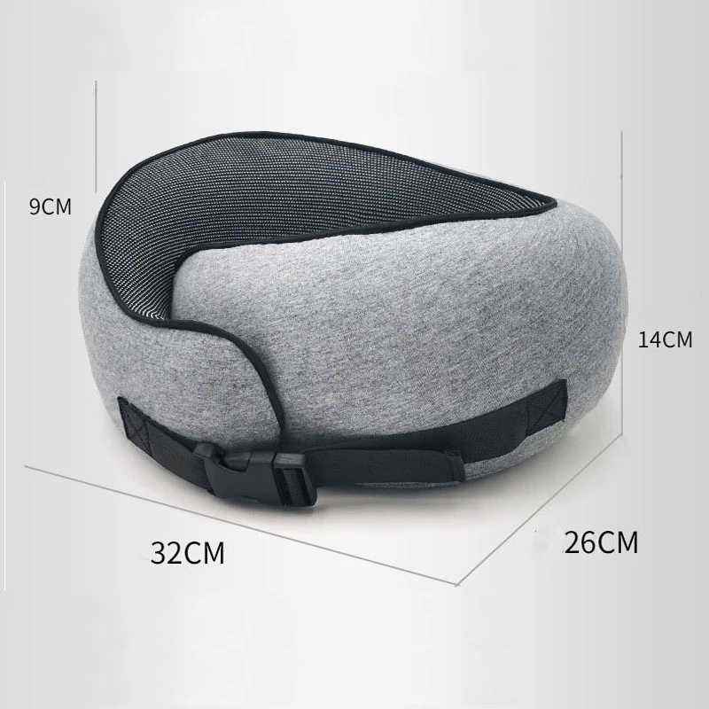 Memory Foam Neck Pillow With Pillowcase - Yorkn Inc✅