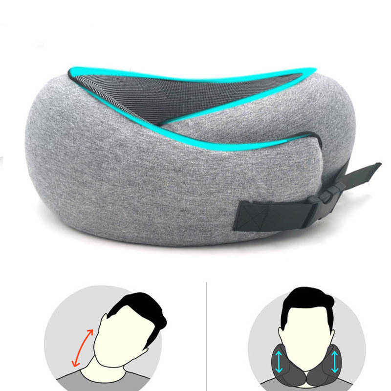 Memory Foam Neck Pillow With Pillowcase - Yorkn Inc✅