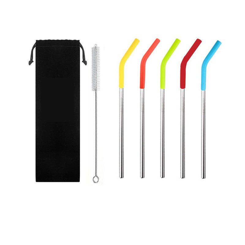 Metal Straw With Silicone Tips (set) - Yorkn Inc✅