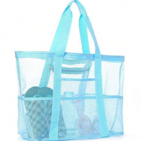 Multi Pocket Mesh Beach Bag - Yorkn Inc✅