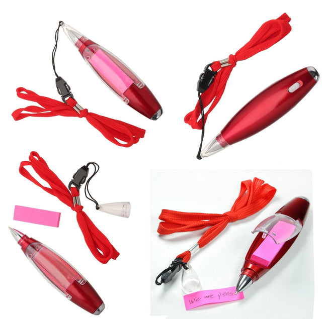 Multifunction Memo Light Ballpoint Pen With Lanyard - Yorkn Inc✅