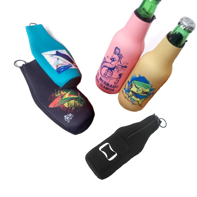 Neoprene Bottle Cover With Zipper And Bottle Opener - Yorkn Inc✅