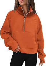Oversized Halfzip Cropped Hoodie - Yorkn Inc✅