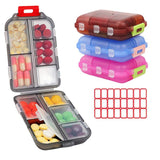 Pill Case Box 24 Labels - Yorkn Inc✅