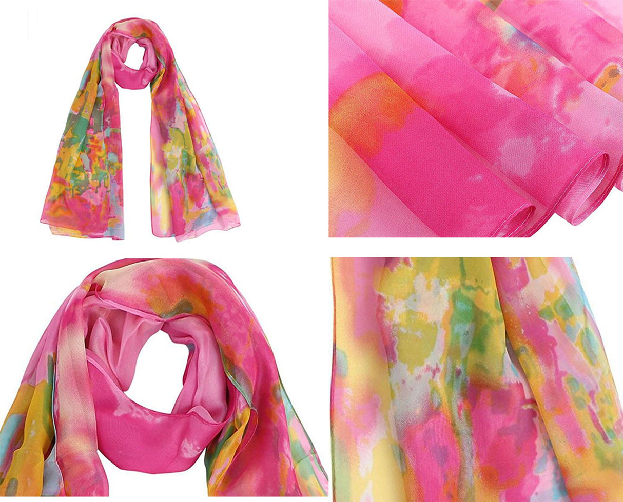 Pink Chiffon Scarf - Yorkn Inc✅