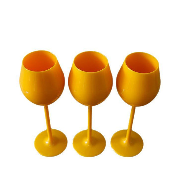 Plastic High Footed Wine Glass - Yorkn Inc✅
