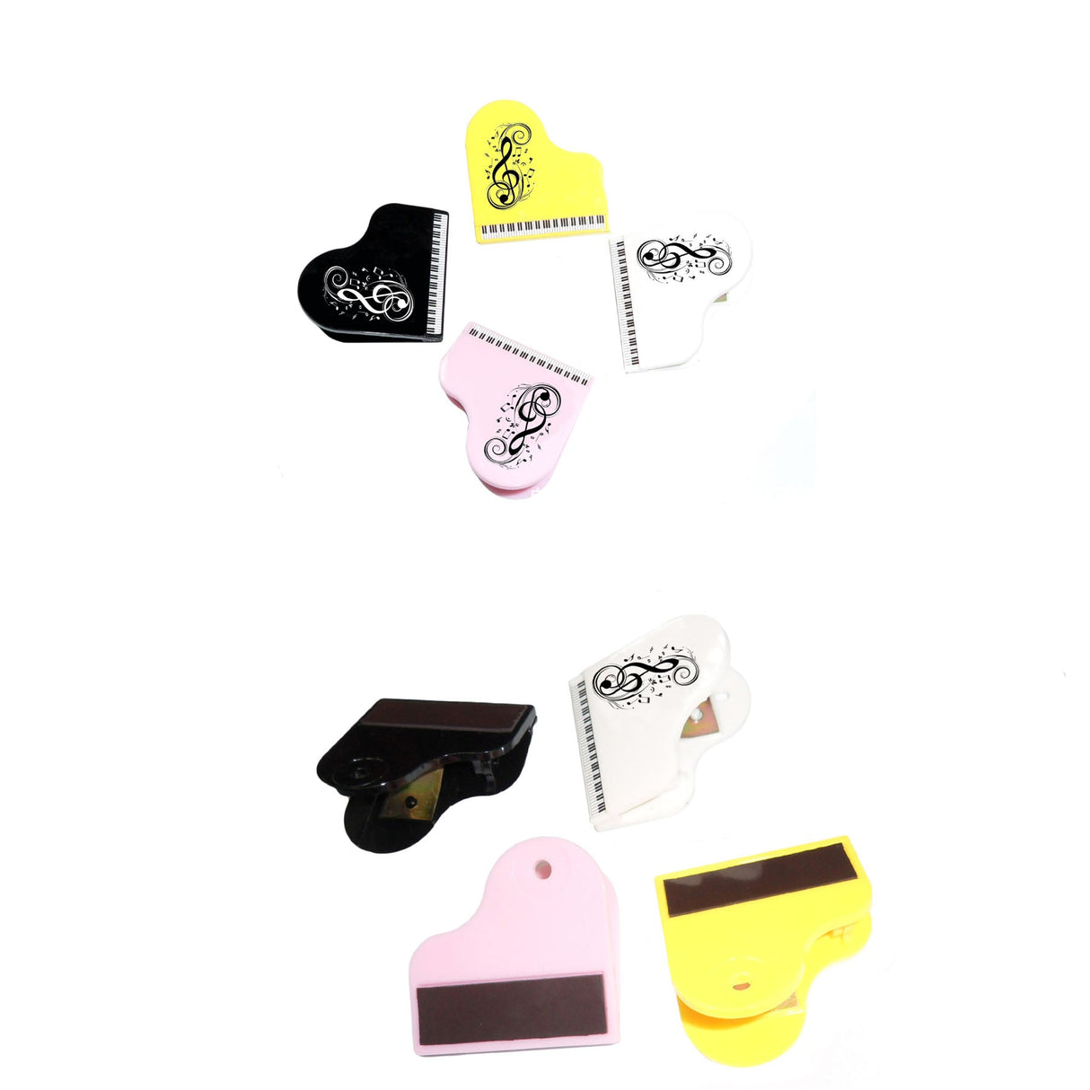 Plastic Piano Shaped Magnetic Memo Clips - Yorkn Inc✅