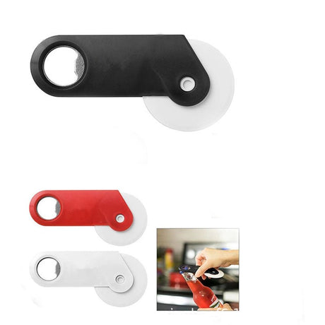 Plastic Pizza Cutter With Bottle Opener - Yorkn Inc✅
