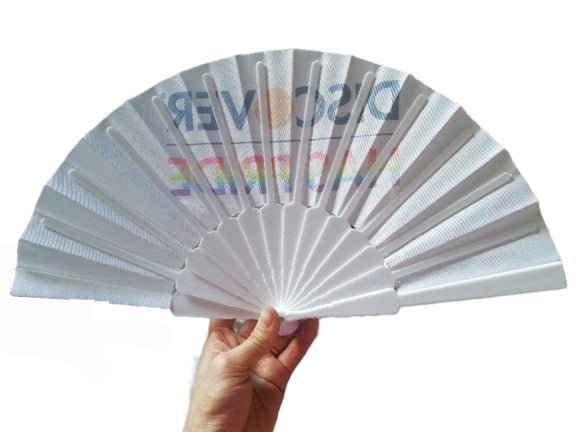Plastic Polyester Folding Fan - Yorkn Inc✅