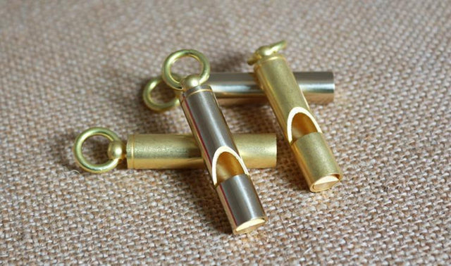Portable Brass Emergency Whistle - Yorkn Inc✅