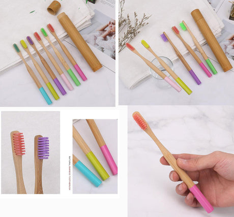 Portable Natural Bamboo Toothbrush With Tube - Yorkn Inc✅