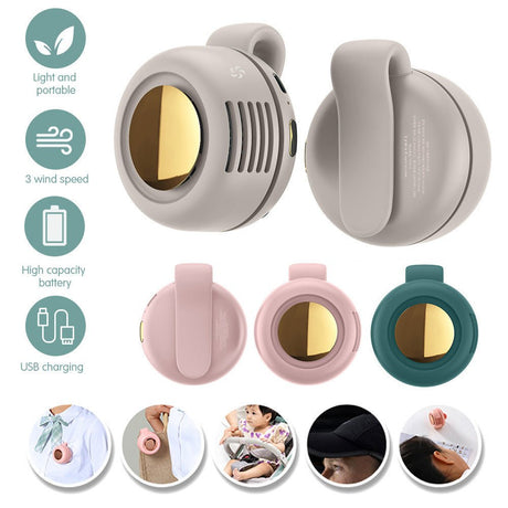 Portable Silent Mini Bladeless Fan Clip On - Yorkn Inc✅