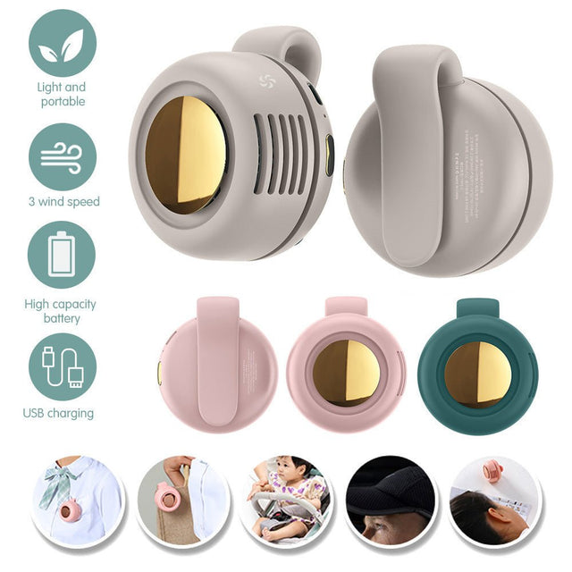 Portable Silent Mini Bladeless Fan Clip On - Yorkn Inc✅